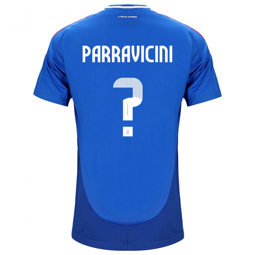 Herren Italien Fabio Parravicini #0 Blau Heimtrikot Trikot 24-26 T-Shirt Belgien