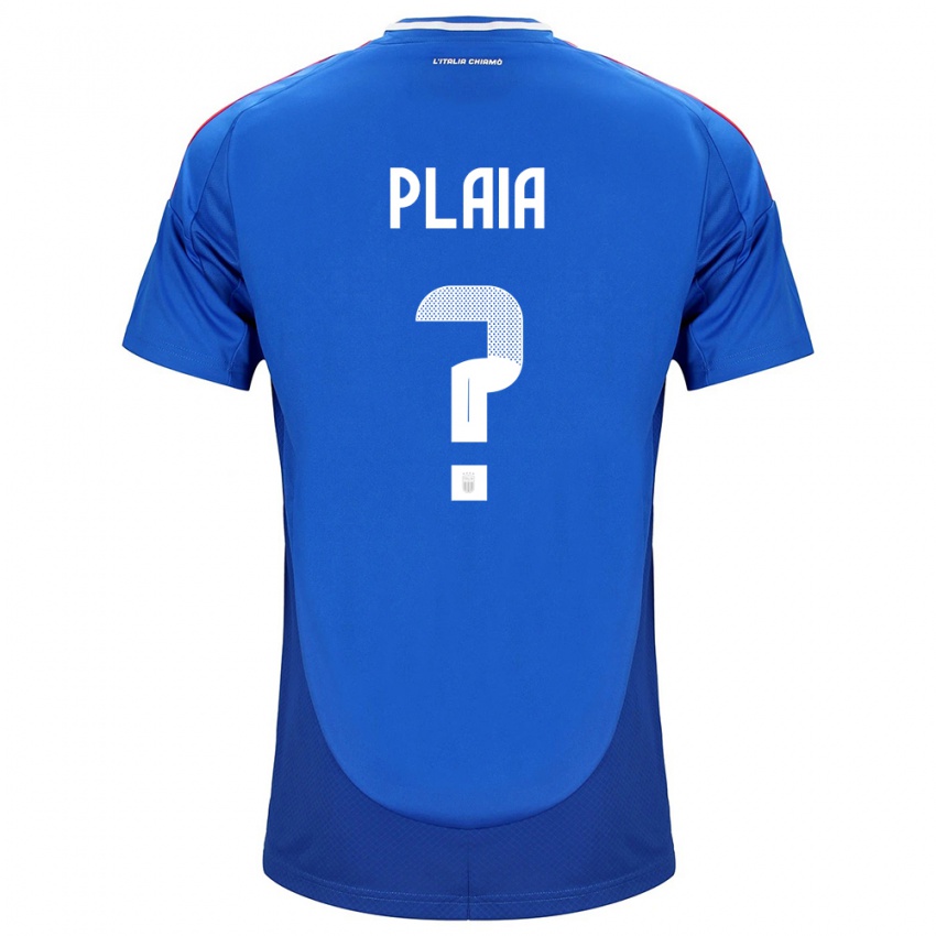Herren Italien Matteo Plaia #0 Blau Heimtrikot Trikot 24-26 T-Shirt Belgien