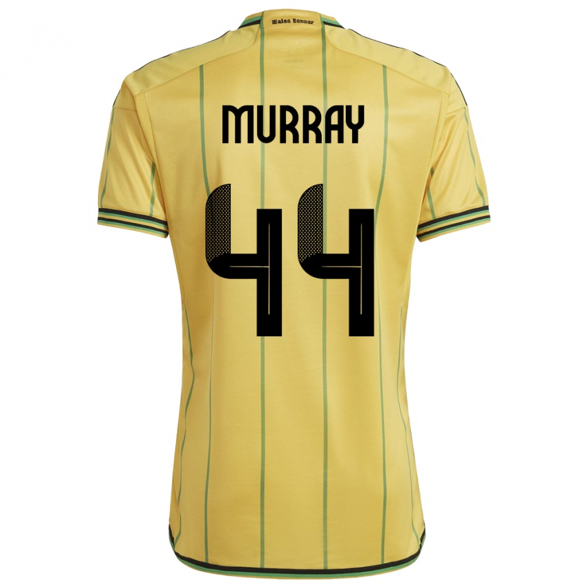 Homme Maillot Jamaïque Satara Murray #44 Jaune Tenues Domicile 24-26 T-Shirt Belgique