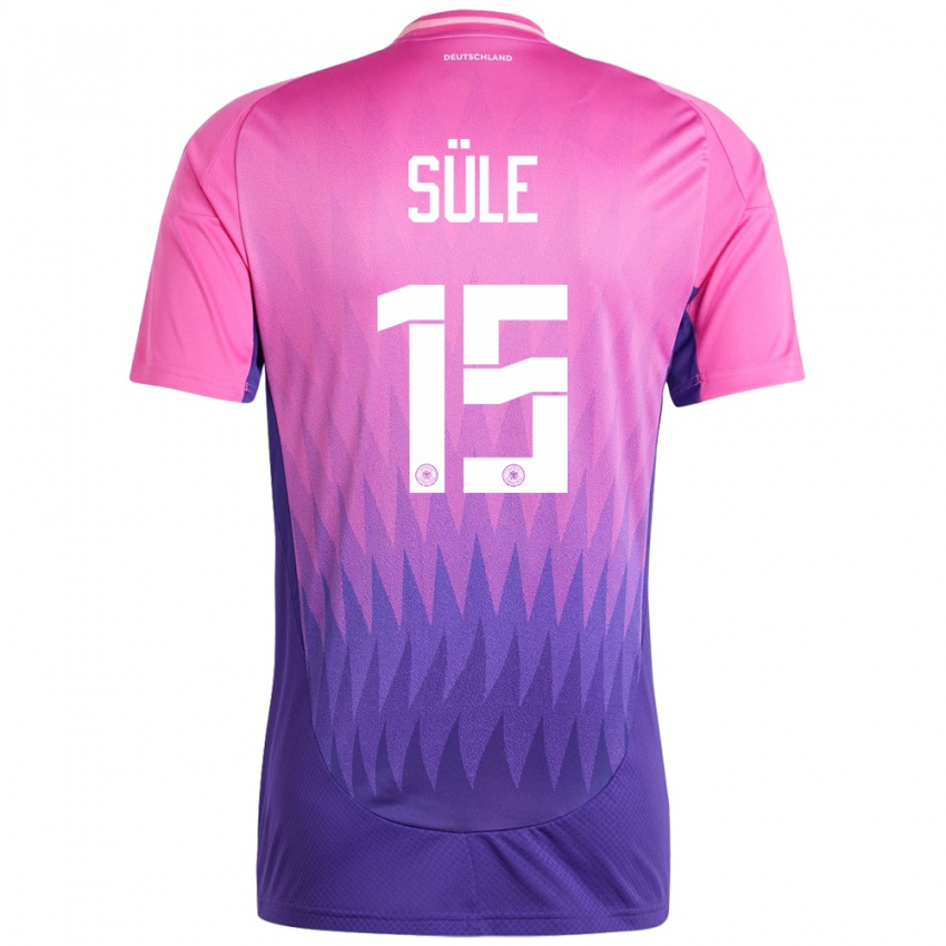Heren Duitsland Niklas Sule #15 Roze Paars Uitshirt Uittenue 24-26 T-Shirt België