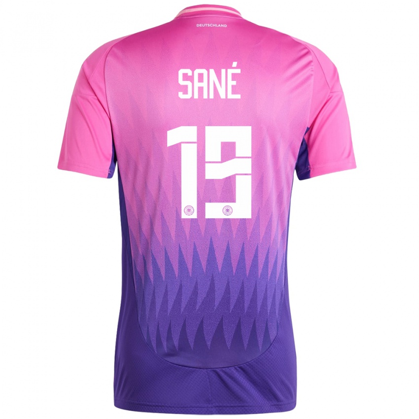 Herren Deutschland Leroy Sane #19 Pink Lila Auswärtstrikot Trikot 24-26 T-Shirt Belgien