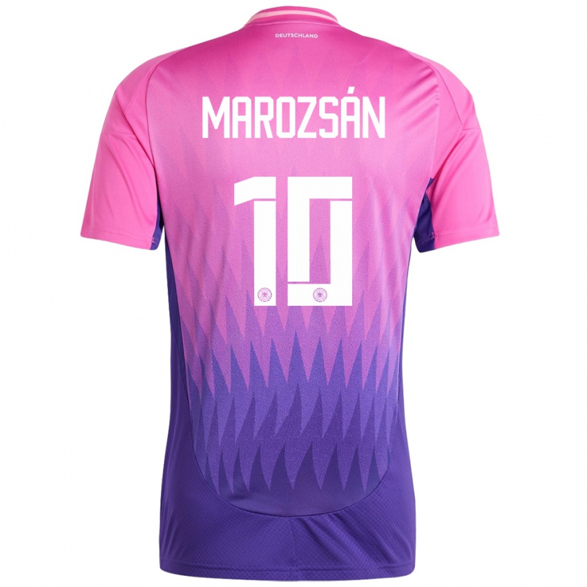 Herren Deutschland Dzsenifer Marozsan #10 Pink Lila Auswärtstrikot Trikot 24-26 T-Shirt Belgien