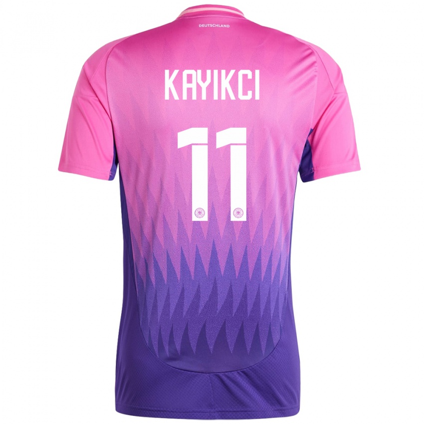Heren Duitsland Hasret Kayikci #11 Roze Paars Uitshirt Uittenue 24-26 T-Shirt België