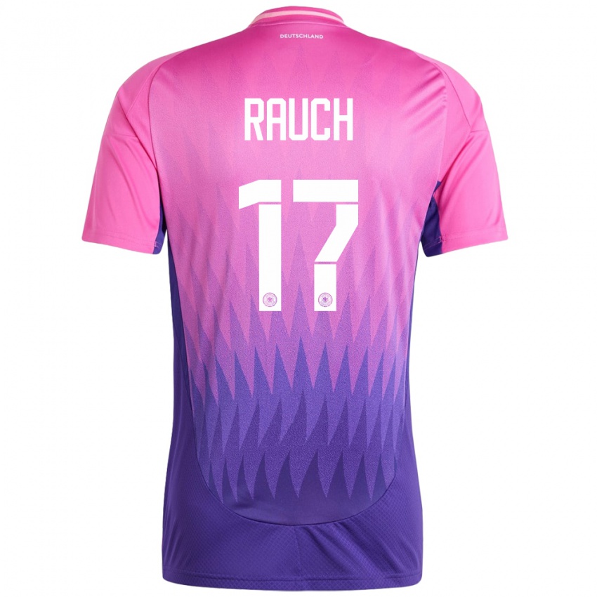 Herren Deutschland Felicitas Rauch #17 Pink Lila Auswärtstrikot Trikot 24-26 T-Shirt Belgien
