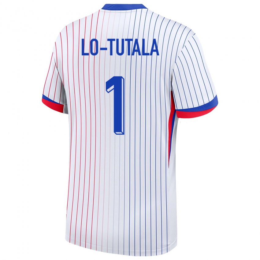 Herren Frankreich Thimothee Lo Tutala #1 Weiß Auswärtstrikot Trikot 24-26 T-Shirt Belgien