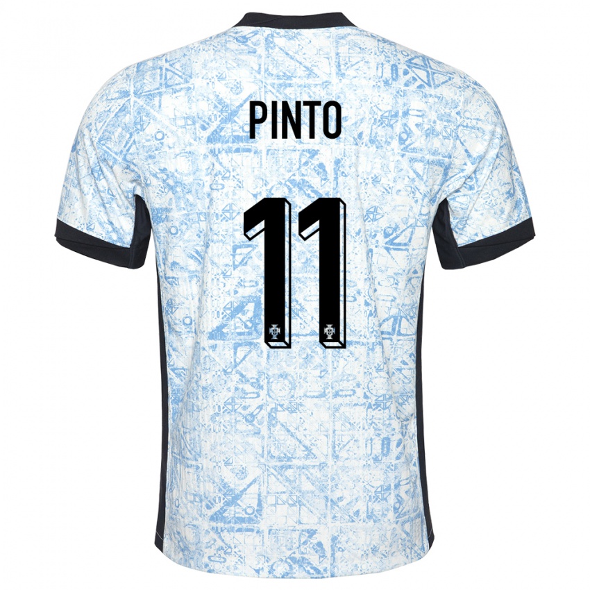 Herren Portugal Tatiana Pinto #11 Cremeblau Auswärtstrikot Trikot 24-26 T-Shirt Belgien