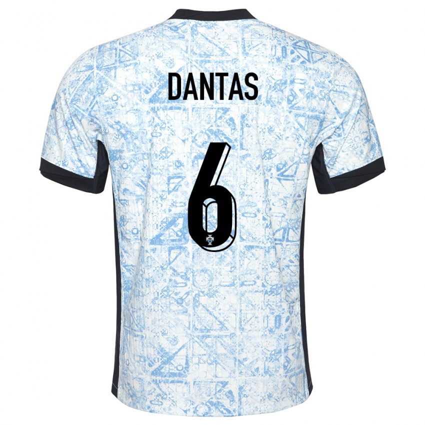 Herren Portugal Tiago Dantas #6 Cremeblau Auswärtstrikot Trikot 24-26 T-Shirt Belgien