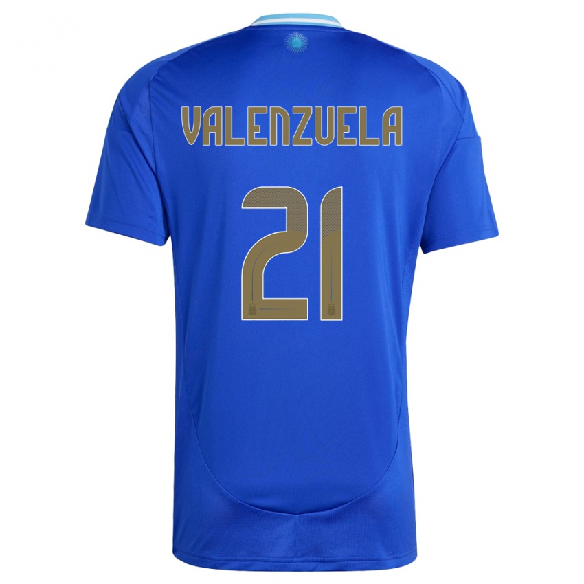Herren Argentinien Fernando Valenzuela #21 Blau Auswärtstrikot Trikot 24-26 T-Shirt Belgien