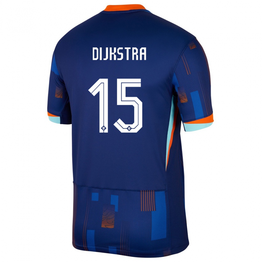 Herren Niederlande Caitlin Dijkstra #15 Blau Auswärtstrikot Trikot 24-26 T-Shirt Belgien