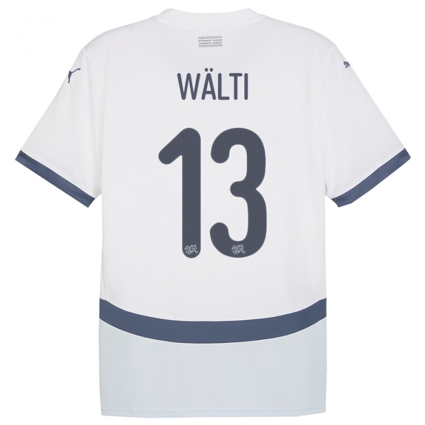 Herren Schweiz Lia Walti #13 Weiß Auswärtstrikot Trikot 24-26 T-Shirt Belgien