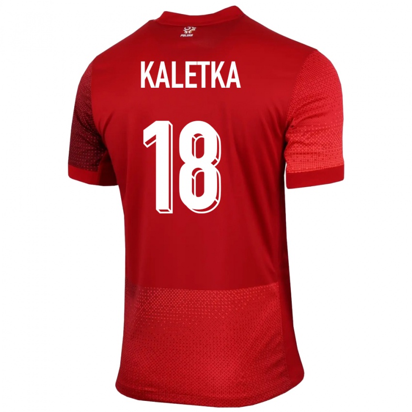 Herren Polen Nikol Kaletka #18 Rot Auswärtstrikot Trikot 24-26 T-Shirt Belgien