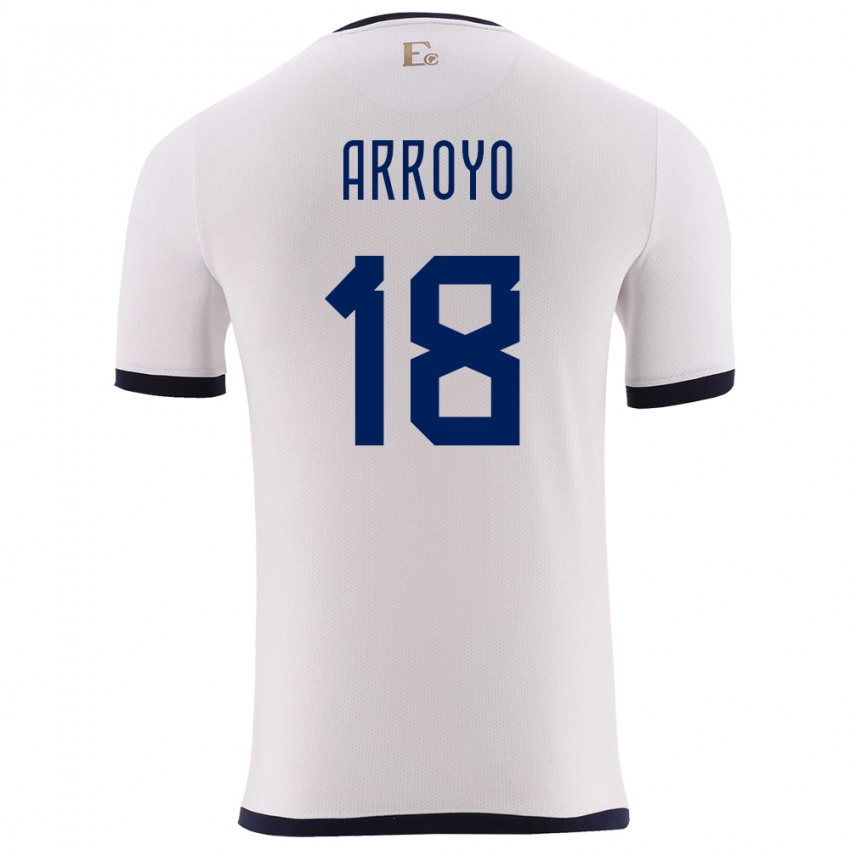 Heren Ecuador Jean Arroyo #18 Wit Uitshirt Uittenue 24-26 T-Shirt België