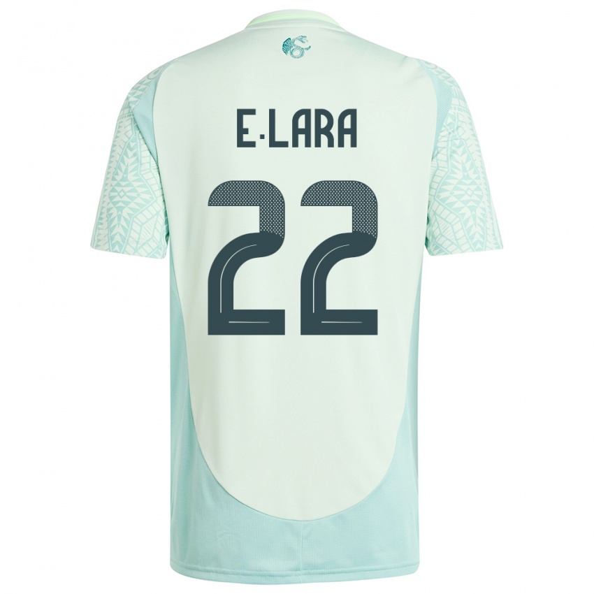 Herren Mexiko Emilio Lara #22 Leinengrün Auswärtstrikot Trikot 24-26 T-Shirt Belgien