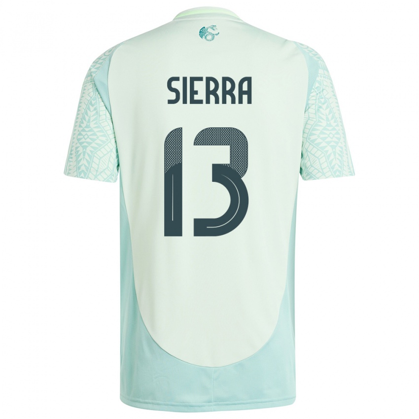Herren Mexiko Bianca Sierra #13 Leinengrün Auswärtstrikot Trikot 24-26 T-Shirt Belgien
