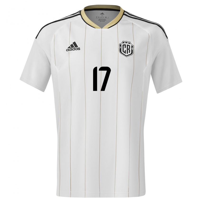 Herren Costa Rica Michelle Montero #17 Weiß Auswärtstrikot Trikot 24-26 T-Shirt Belgien
