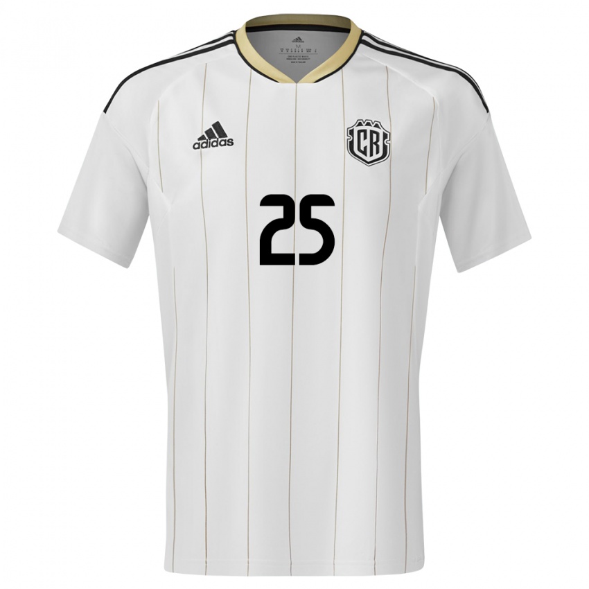 Homme Maillot Costa Rica Anthony Hernandez #25 Blanc Tenues Extérieur 24-26 T-Shirt Belgique