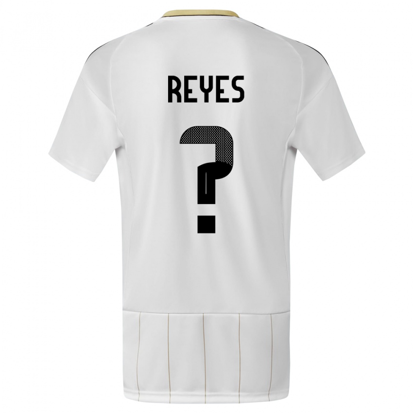 Homme Maillot Costa Rica Kenan Reyes #0 Blanc Tenues Extérieur 24-26 T-Shirt Belgique