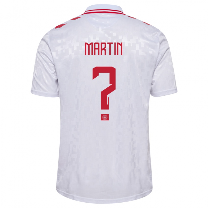 Heren Denemarken Lucas Martin #0 Wit Uitshirt Uittenue 24-26 T-Shirt België