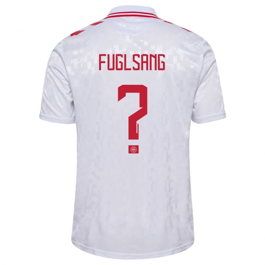 Heren Denemarken Adam Fuglsang #0 Wit Uitshirt Uittenue 24-26 T-Shirt België