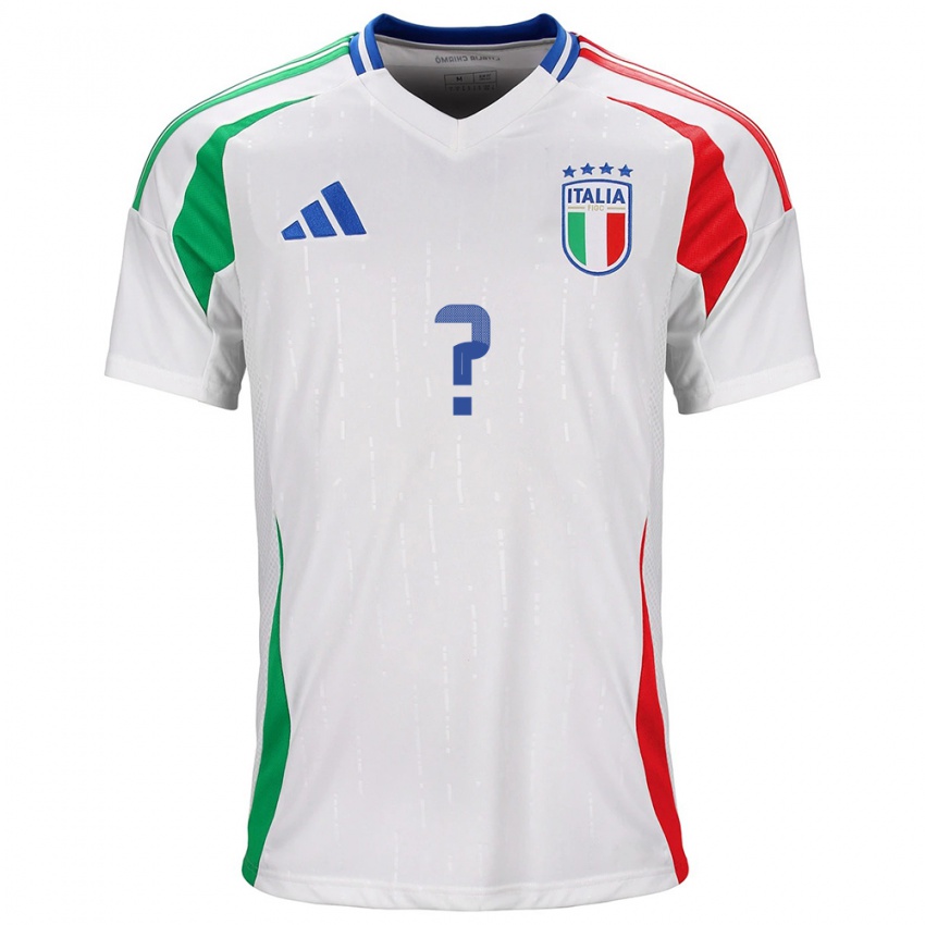 Heren Italië Uw Naam #0 Wit Uitshirt Uittenue 24-26 T-Shirt België
