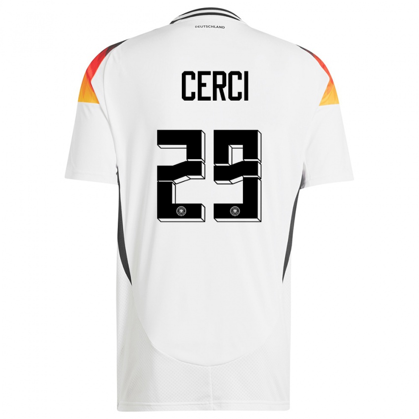 Damen Deutschland Selina Cerci #29 Weiß Heimtrikot Trikot 24-26 T-Shirt Belgien