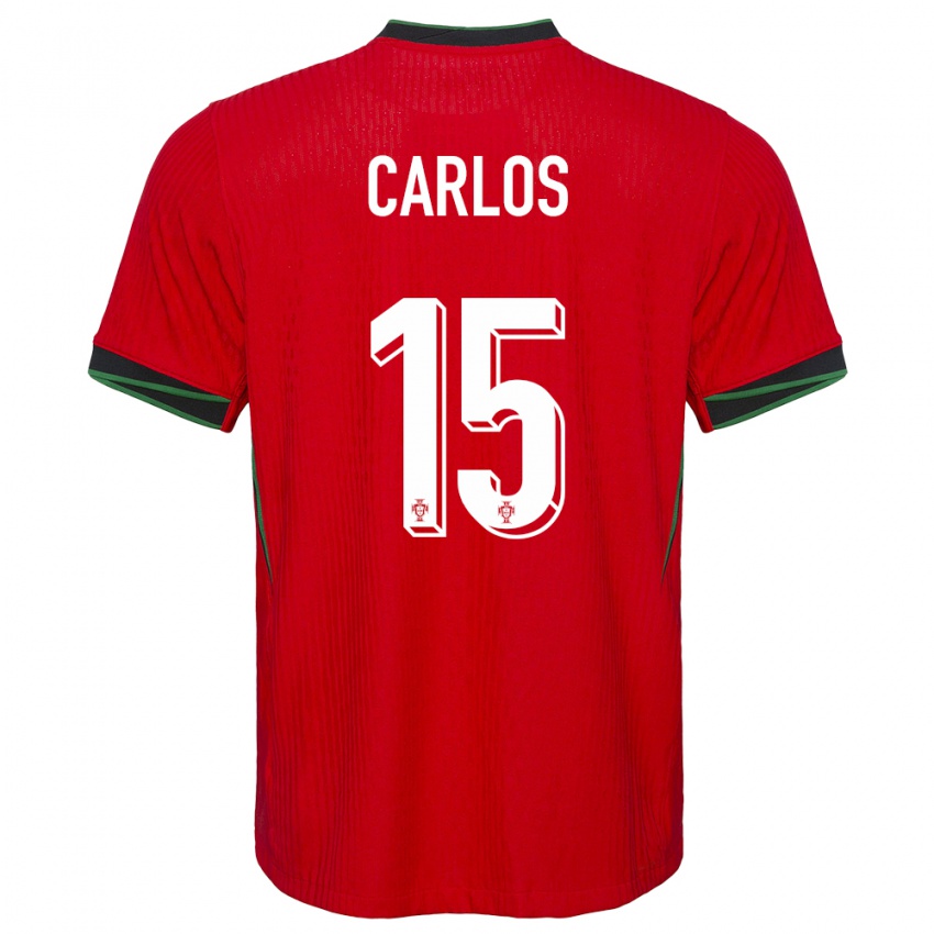 Damen Portugal Ze Carlos #15 Rot Heimtrikot Trikot 24-26 T-Shirt Belgien