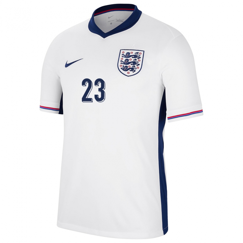 Damen England Cole Palmer #23 Weiß Heimtrikot Trikot 24-26 T-Shirt Belgien