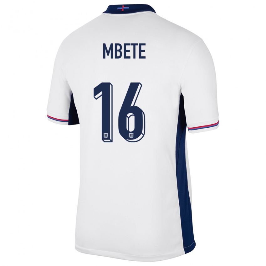 Damen England Luke Mbete #16 Weiß Heimtrikot Trikot 24-26 T-Shirt Belgien