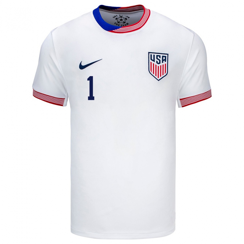 Damen Vereinigte Staaten Chris Brady #1 Weiß Heimtrikot Trikot 24-26 T-Shirt Belgien
