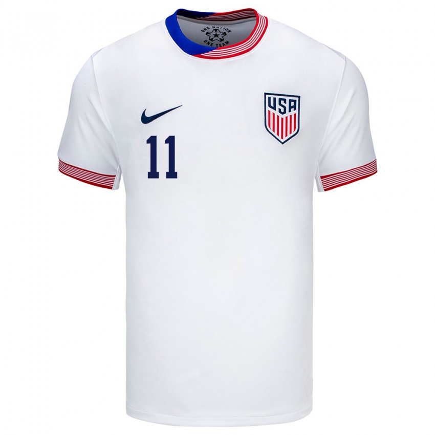 Damen Vereinigte Staaten Kevin Paredes #11 Weiß Heimtrikot Trikot 24-26 T-Shirt Belgien