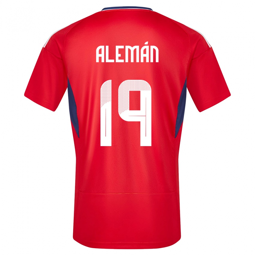 Damen Costa Rica Fabricio Aleman #19 Rot Heimtrikot Trikot 24-26 T-Shirt Belgien