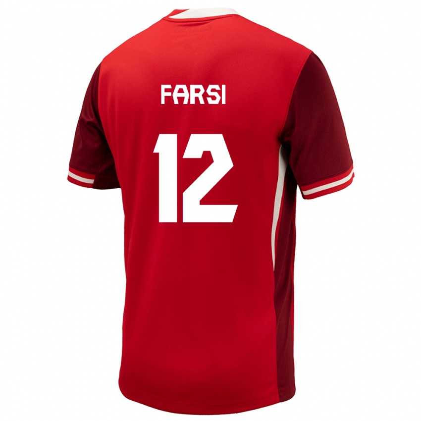 Damen Kanada Mohamed Farsi #12 Rot Heimtrikot Trikot 24-26 T-Shirt Belgien