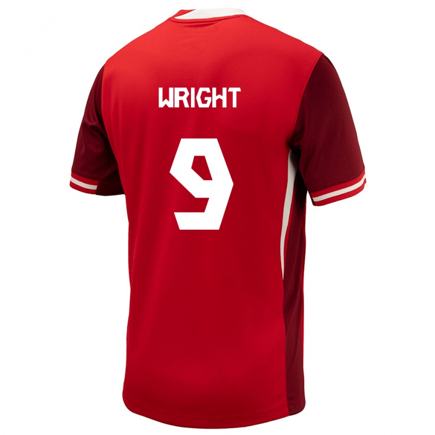 Damen Kanada Lowell Wright #9 Rot Heimtrikot Trikot 24-26 T-Shirt Belgien
