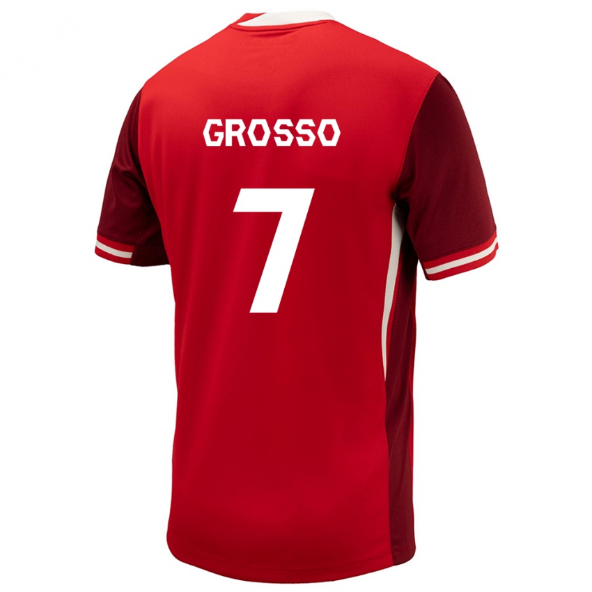 Damen Kanada Julia Grosso #7 Rot Heimtrikot Trikot 24-26 T-Shirt Belgien