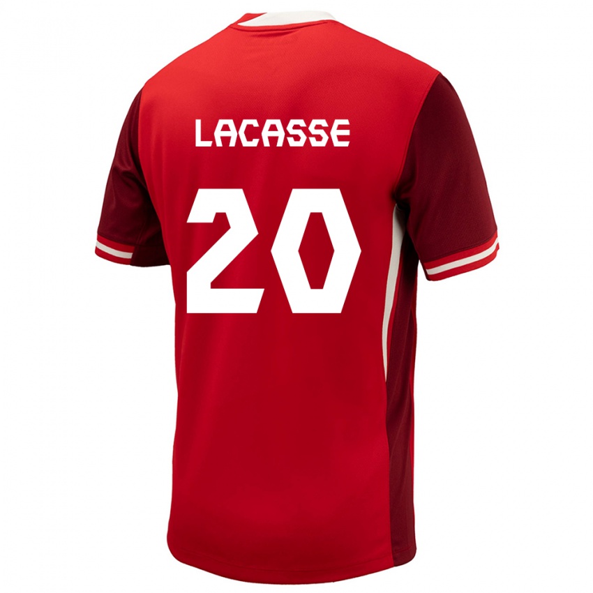 Damen Kanada Cloe Lacasse #20 Rot Heimtrikot Trikot 24-26 T-Shirt Belgien