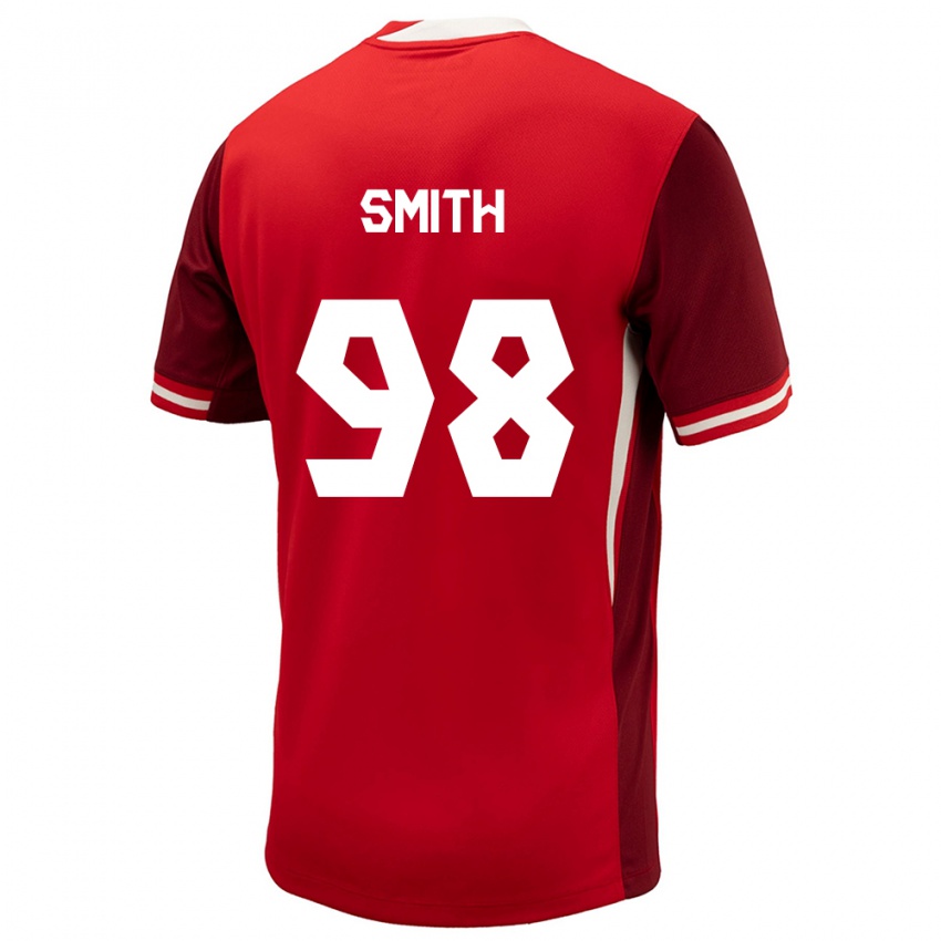Damen Kanada Olivia Smith #98 Rot Heimtrikot Trikot 24-26 T-Shirt Belgien