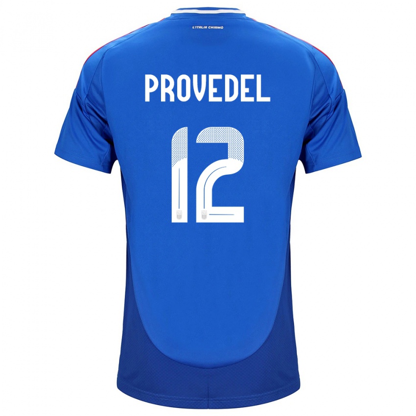 Damen Italien Ivan Provedel #12 Blau Heimtrikot Trikot 24-26 T-Shirt Belgien
