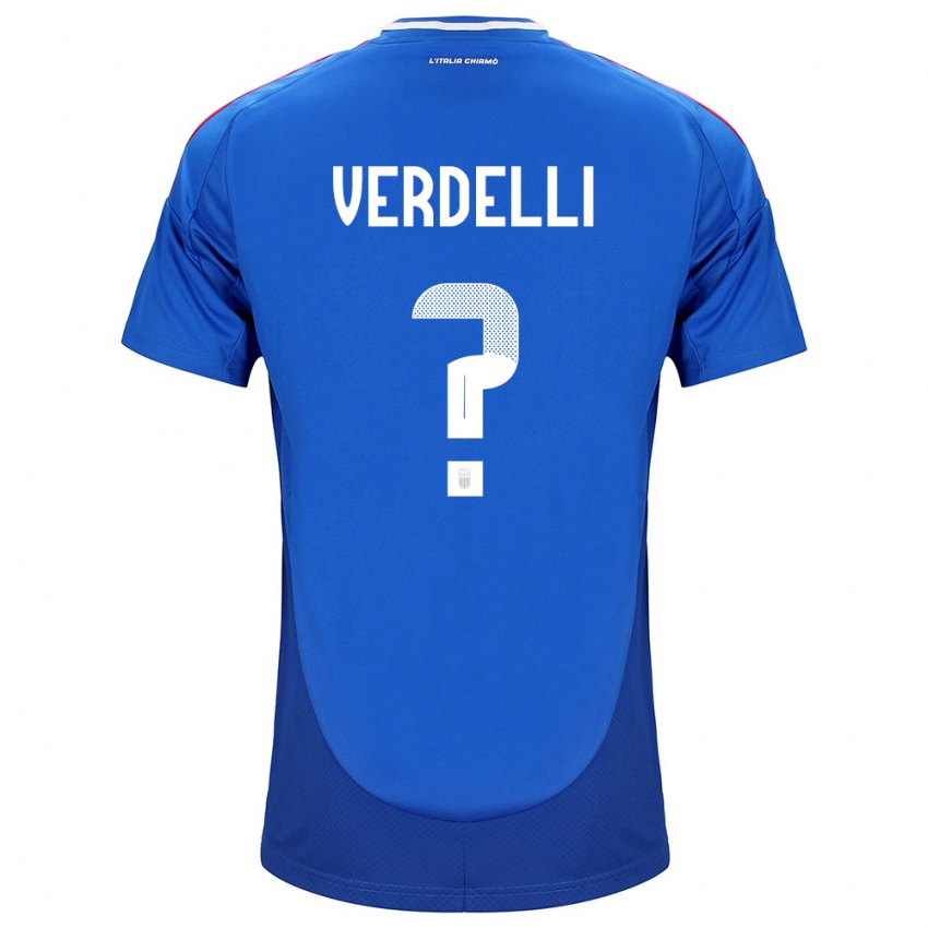 Damen Italien Davide Verdelli #0 Blau Heimtrikot Trikot 24-26 T-Shirt Belgien