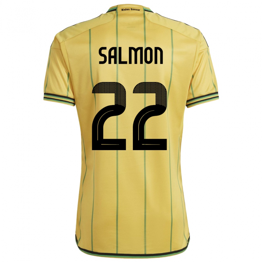 Damen Jamaika Christina Salmon #22 Gelb Heimtrikot Trikot 24-26 T-Shirt Belgien