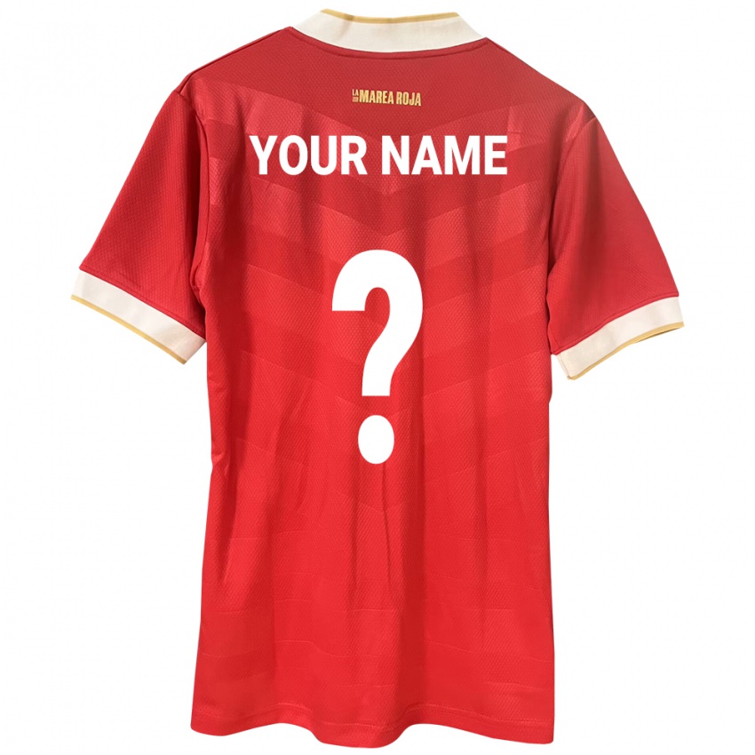 Femme Maillot Panama Votre Nom #0 Rouge Tenues Domicile 24-26 T-Shirt Belgique