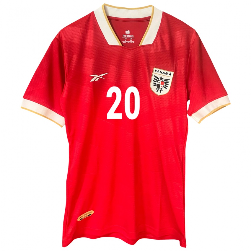 Damen Panama Aldrith Quintero #20 Rot Heimtrikot Trikot 24-26 T-Shirt Belgien