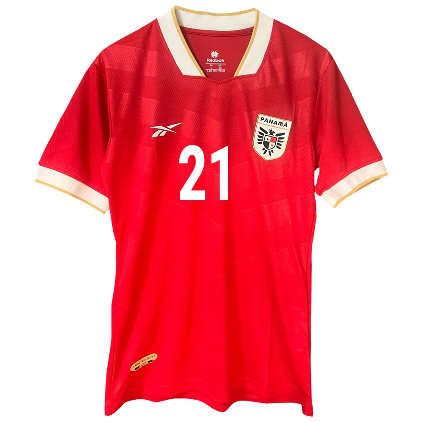 Damen Panama Alberto Ruiz #21 Rot Heimtrikot Trikot 24-26 T-Shirt Belgien