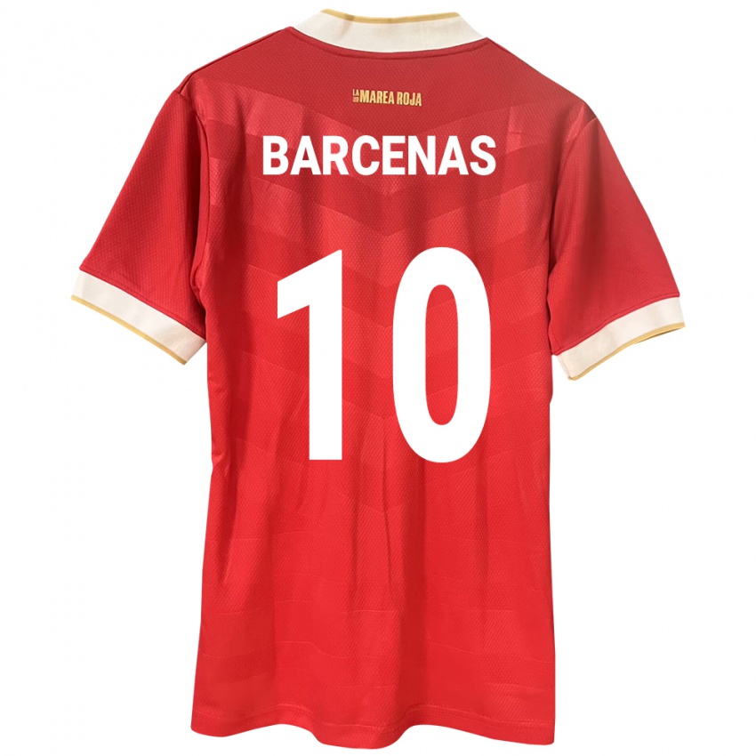 Damen Panama Yoel Bárcenas #10 Rot Heimtrikot Trikot 24-26 T-Shirt Belgien