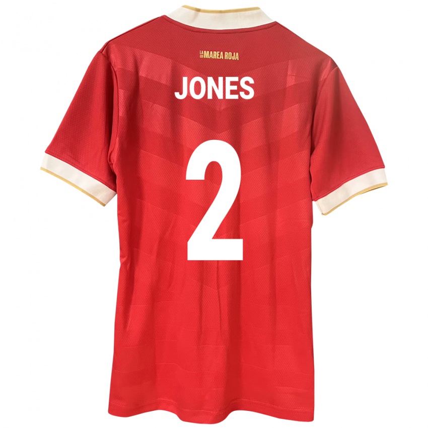 Damen Panama Joseph Jones #2 Rot Heimtrikot Trikot 24-26 T-Shirt Belgien