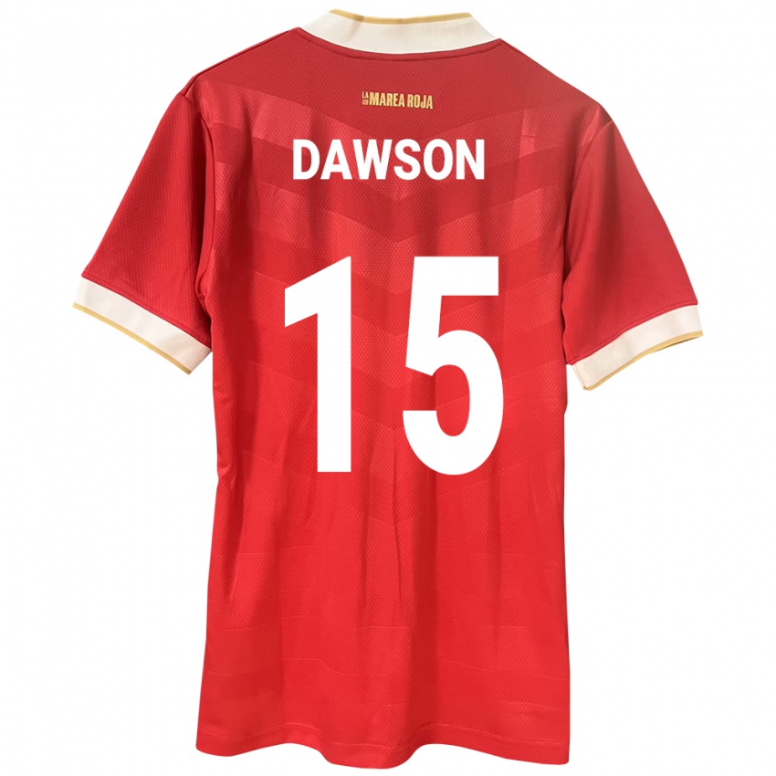 Femme Maillot Panama Didier Dawson #15 Rouge Tenues Domicile 24-26 T-Shirt Belgique