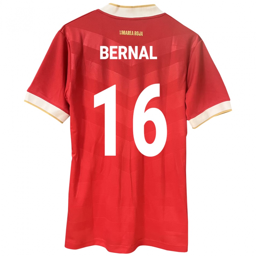 Femme Maillot Panama José Bernal #16 Rouge Tenues Domicile 24-26 T-Shirt Belgique