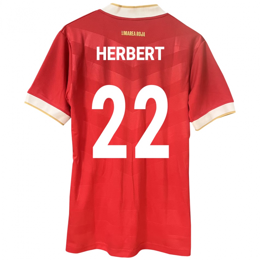 Dames Panama Antony Herbert #22 Rood Thuisshirt Thuistenue 24-26 T-Shirt België