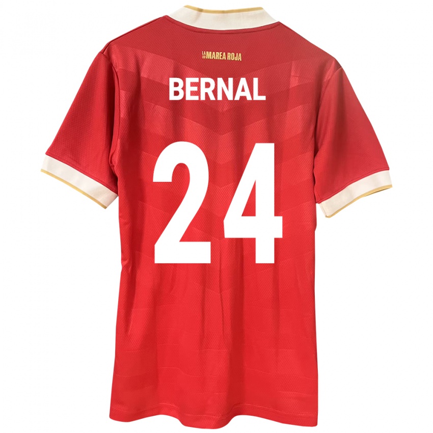 Femme Maillot Panama Kevin Bernal #24 Rouge Tenues Domicile 24-26 T-Shirt Belgique