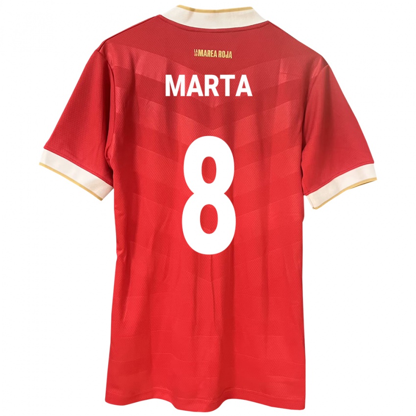 Dames Panama Aldair Marta #8 Rood Thuisshirt Thuistenue 24-26 T-Shirt België