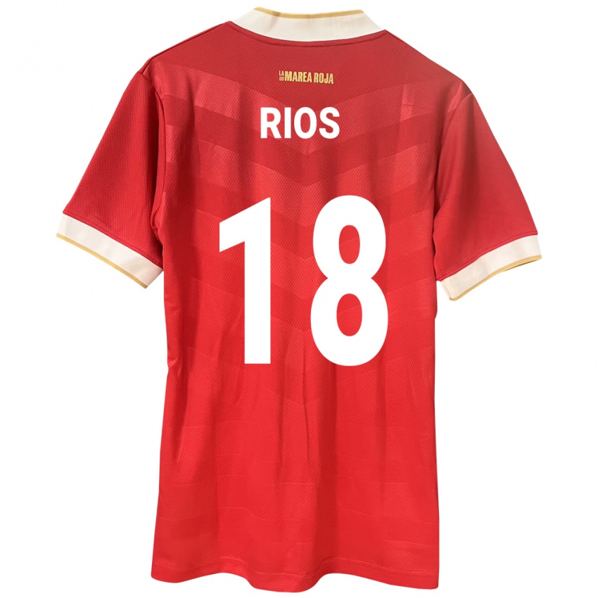 Damen Panama Héctor Ríos #18 Rot Heimtrikot Trikot 24-26 T-Shirt Belgien